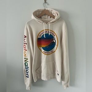 Aviator Nation Aspen Pullover Hoodie - Vintage White